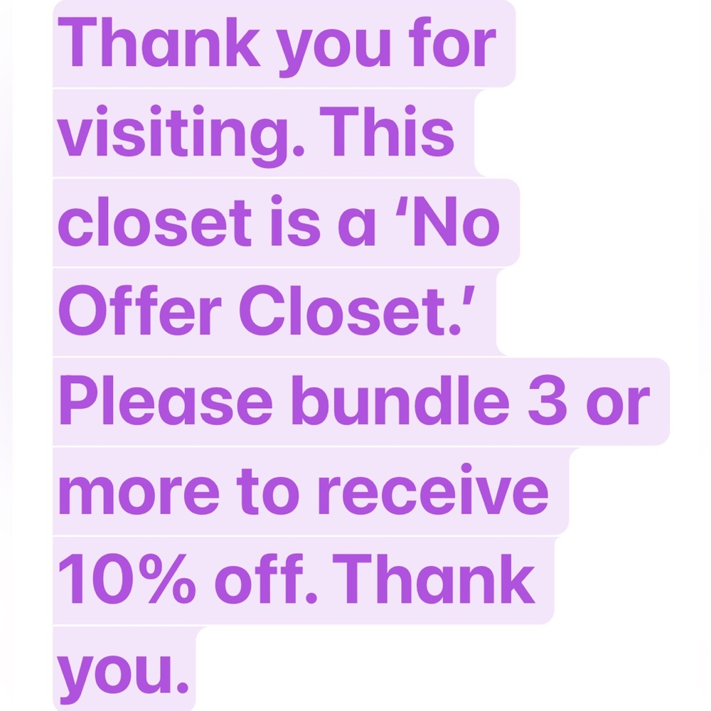 NO OFFER CLOSET